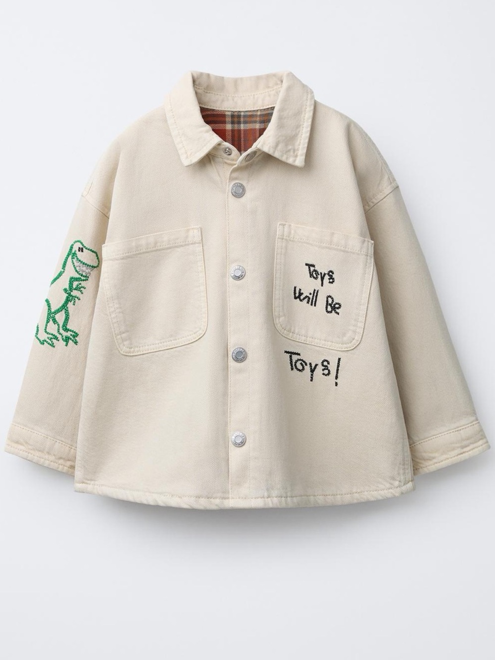 Zara Toy Story Woody Cream Button-Up Jacket